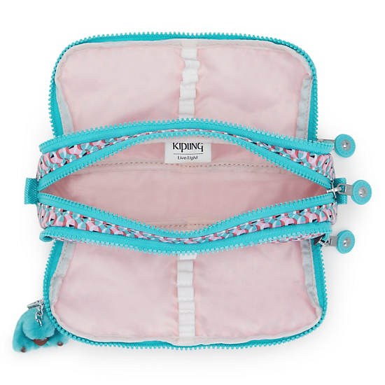 Sacs Kipling Gitroy Printed Pencil Case Turquoise | FR 1084YX